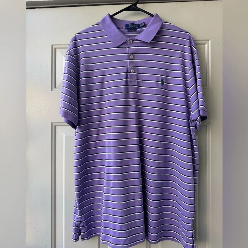 Polo Ralph Lauren Custom Slim Fit Striped Soft Cotton Size XL
